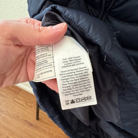 Eddie Bauer EB650 Navy Blue Down Puffer Vest Size XS - Picture 5 of 6